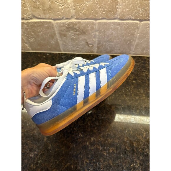 Adidas Gazelle Indoor Blue Fusion Gum Men’s 7 NWOT - Picture 8 of 11